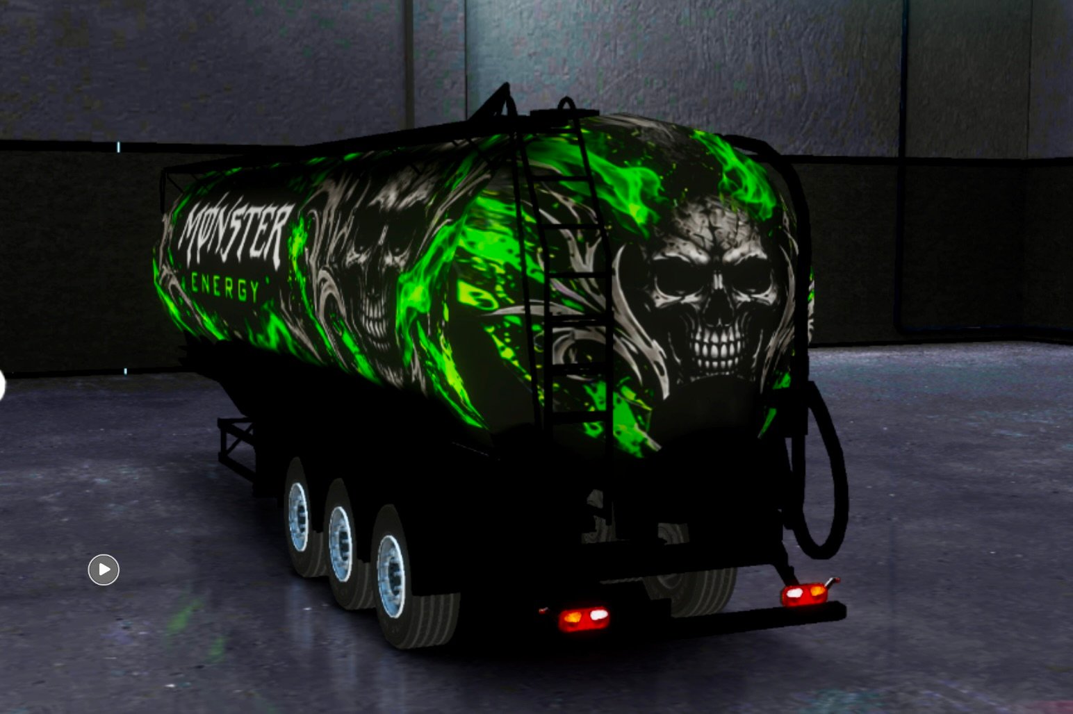 Trailer for Renovate R Ranger 2021 Monster Energy With Skull Tatoo