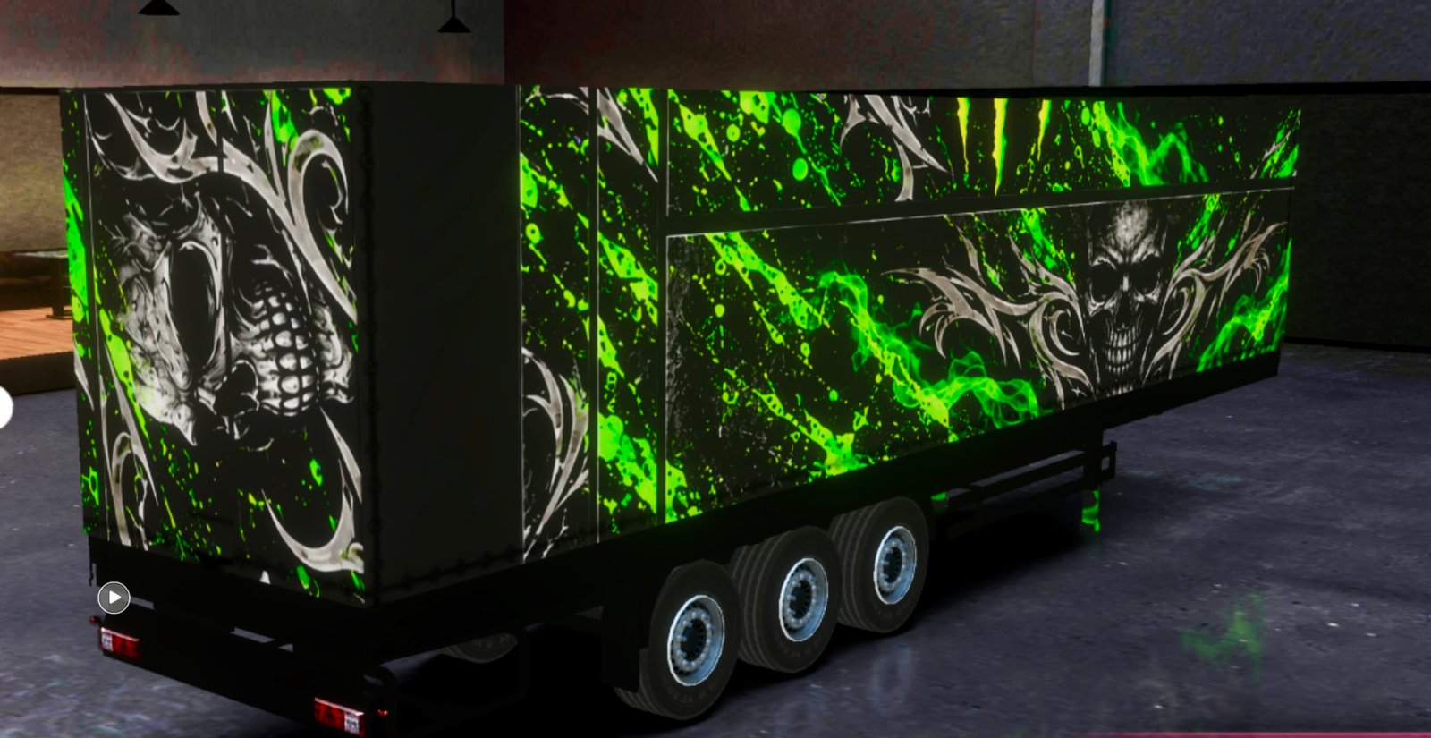 Trailer for Renovate R Ranger 2021 Monster Energy With Skull Tatoo